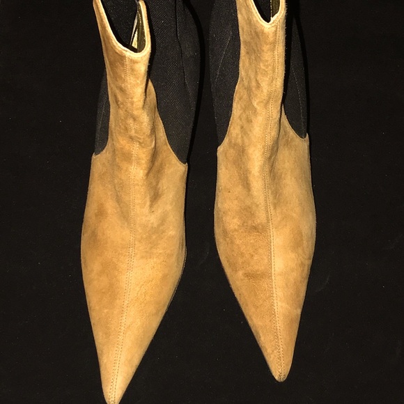 EUC ✨Dolce and Gabbana Tan and Black Suede Bootie - Picture 3 of 12